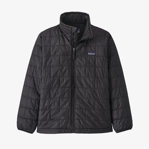 Boys Black Patagonia Nano Puff Jacket size S 7/8